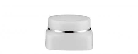 PPスクエアクリームジャー 15ml - SDF-15 スノーホワイト